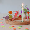 Grimm's Neon Pink school cone decorative figure in a celebration ring  | Conscious Craft